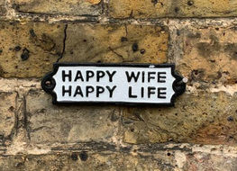 happy wife plaque