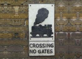 Railway Level Crossing Sign No Gates Cast Iron Wholesale