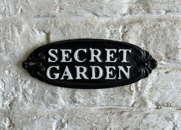 large secret garden plaque