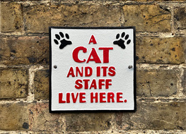 cat &amp; staff sign