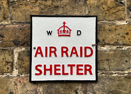 air raid shelter sign