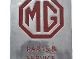 polished MG parts &amp; service plaque